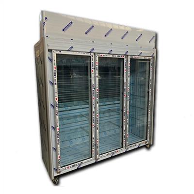 یخچال سوپرمارکت سه درب یک طرف نما